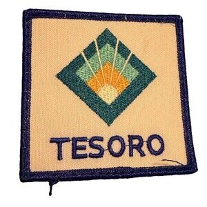 Vtg Tesoro Gas Station Uniform Patch Embroidered Oil Petroleum Collectible 3"